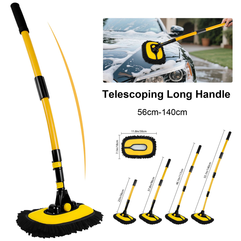 Extendable Car Wash Brush – Long Handle Microfibre Cleaner