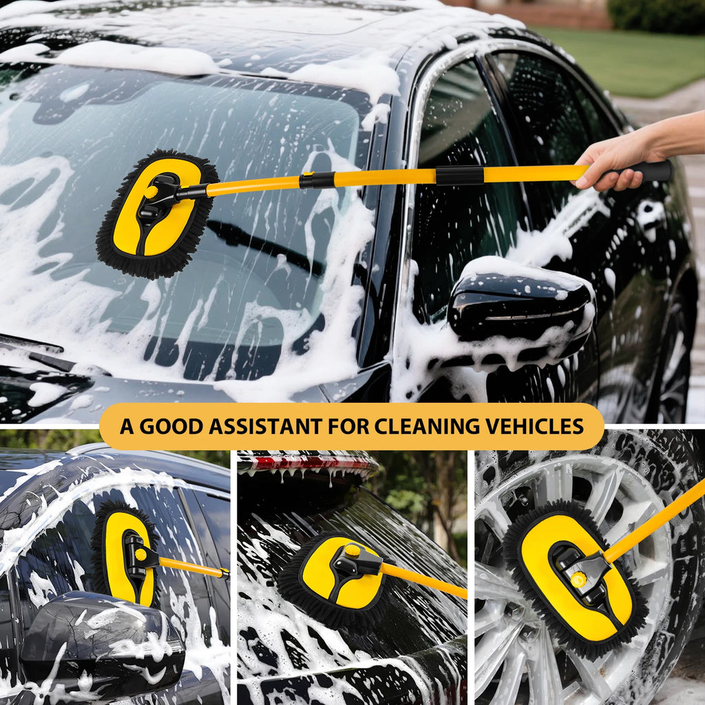 Extendable Car Wash Brush – Long Handle Microfibre Cleaner