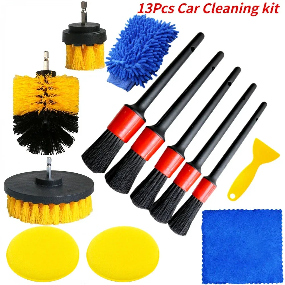 Car Interior Detailing Kit – Brushes, Towels & Drill Attachments