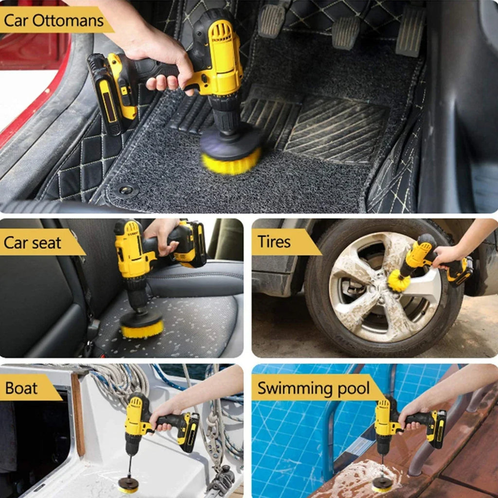 Car Interior Detailing Kit – Brushes, Towels & Drill Attachments
