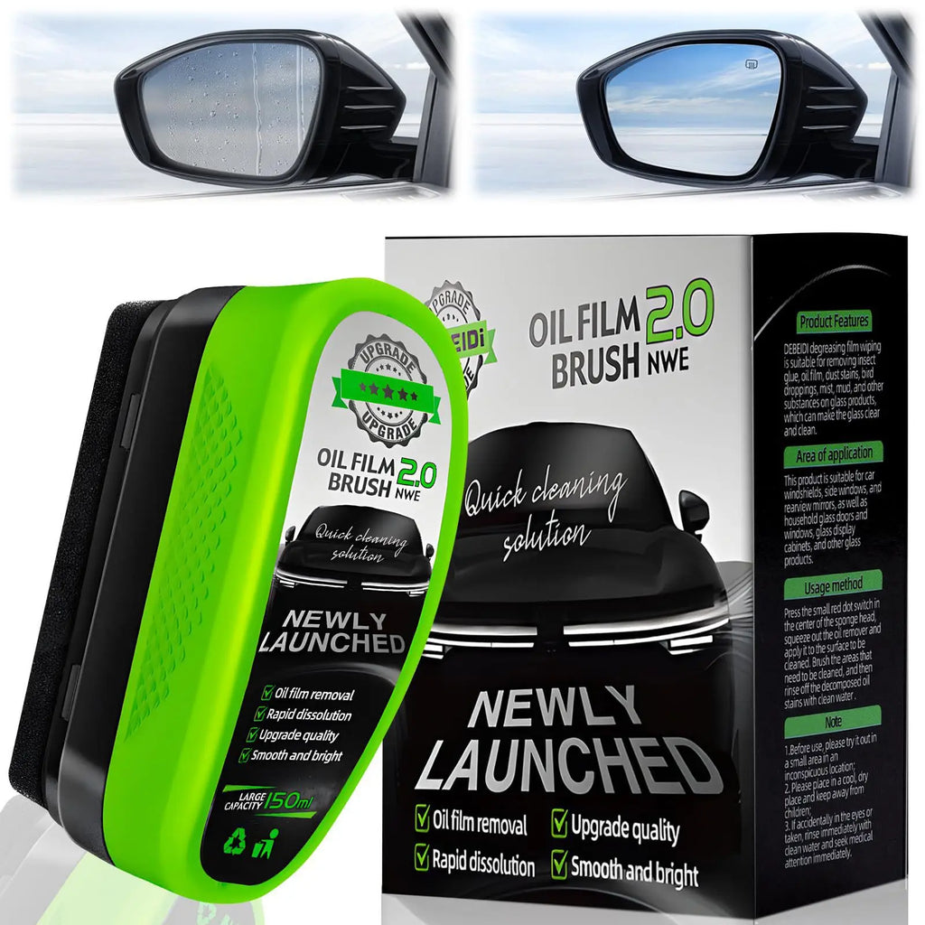 Car Glass Oil Film Remover – Windshield & Window Cleaner