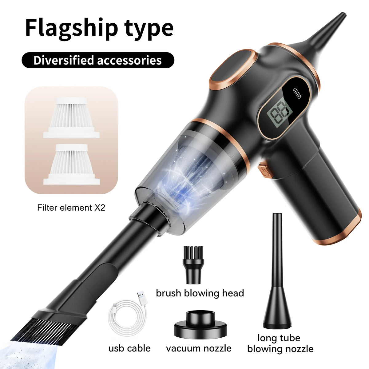 Carmaniac™ Portable Cordless Car Vacuum Cleaner