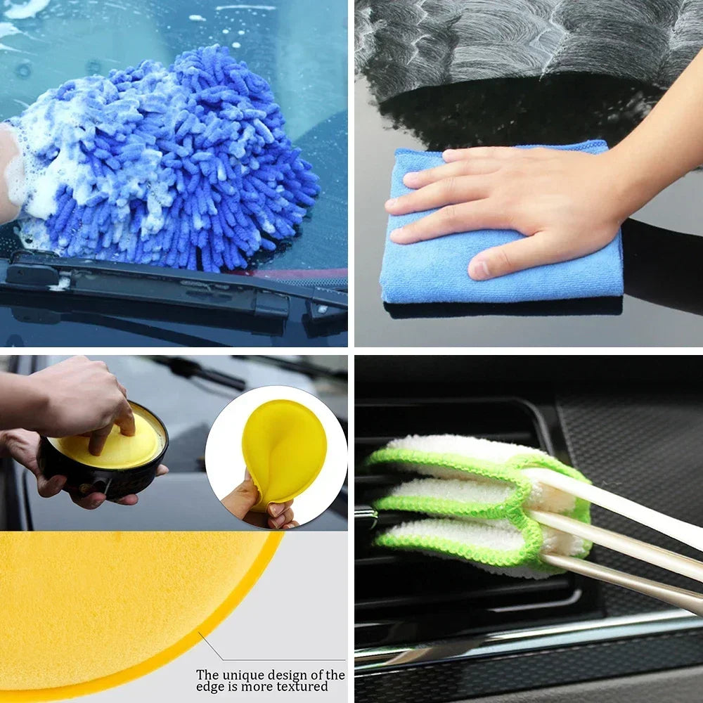 Car Interior Detailing Kit – Brushes, Towels & Drill Attachments