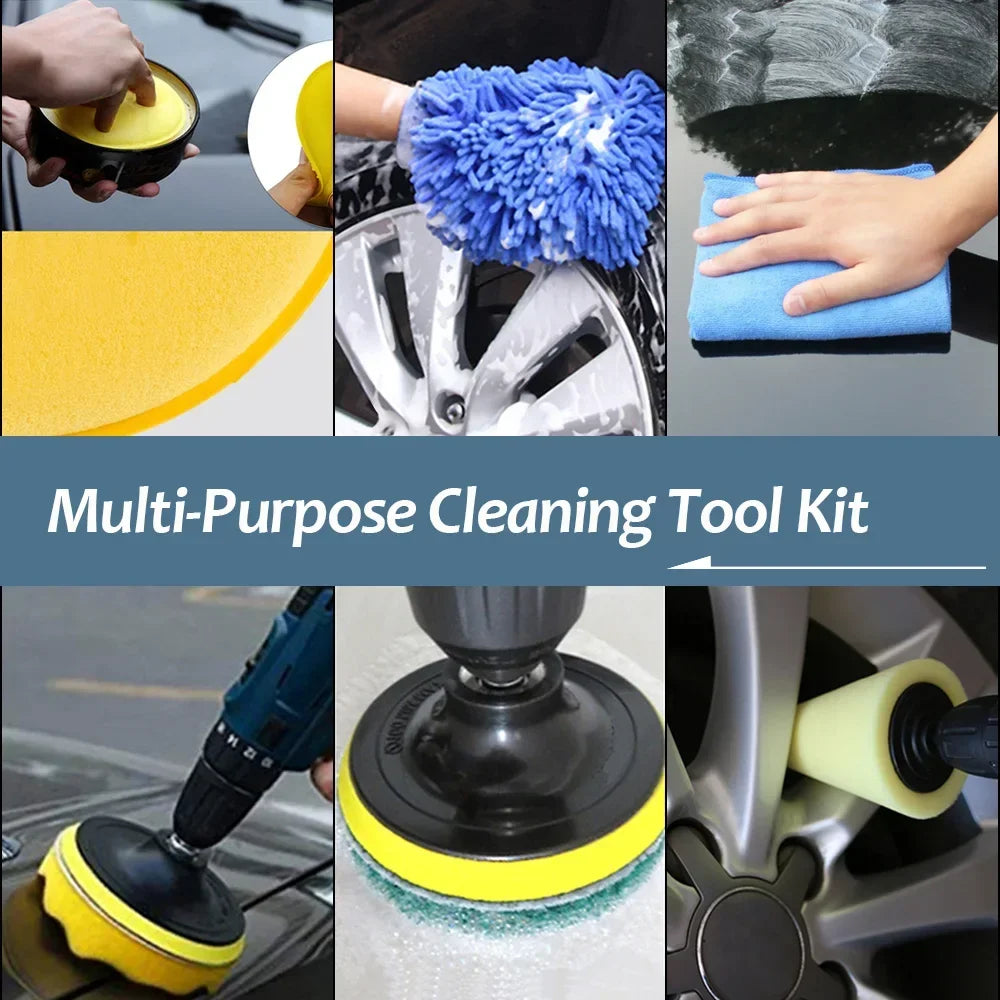 Car Interior Detailing Kit – Brushes, Towels & Drill Attachments